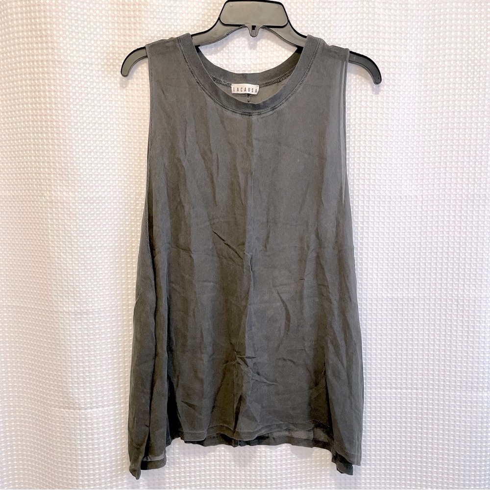 LACAUSA Sheer Layering Tank Top